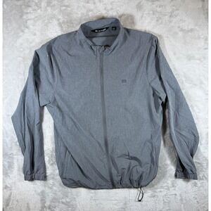 TravisMathew Jacket Mens Large Gray Full Zip Golf Windbreaker Callaway Staff
